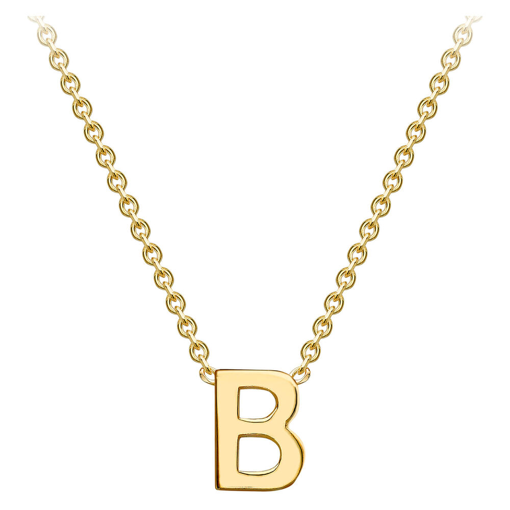 9 Carat Yellow Gold Petite Initial B Necklet